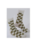 Chaussettes tendance Carreaux Bi colore