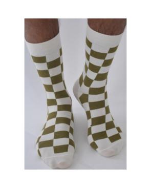  Chaussettes tendance Carreaux Bi colore