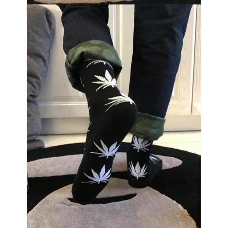 chaussettes feuilles de cannabis