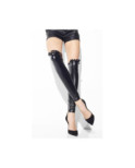 Cuissarde sans pieds dentelle et cuir