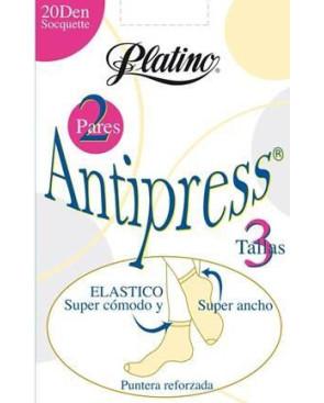 Socquette Anti Press 20 Platino