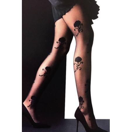 Collant Edda Pivoines Platino