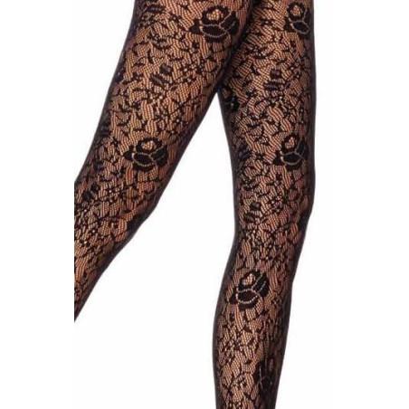 Collant jolies roses Dentelle Voilà