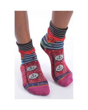 Chaussettes Dube et Drino Ancre Fleuri