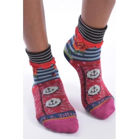 Chaussettes Dube et Drino Ancre Fleuri
