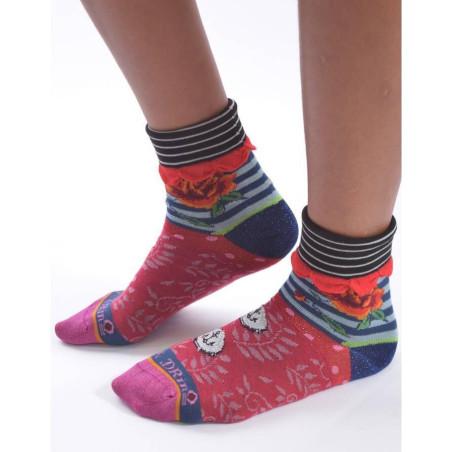 Chaussettes Dube et Drino Ancre Fleuri