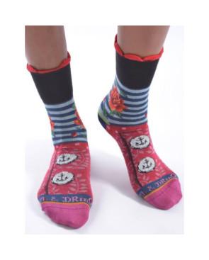  Chaussettes Dube et Drino Ancre Fleuri