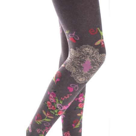Collant Fil de joie Pistache Fleuri