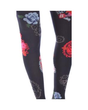  Collant Fil de joie Motif Cachemire Fleuri