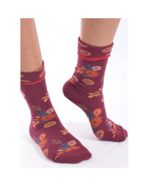 Chaussettes Revers Chics Bouquet Fleuri Cronert