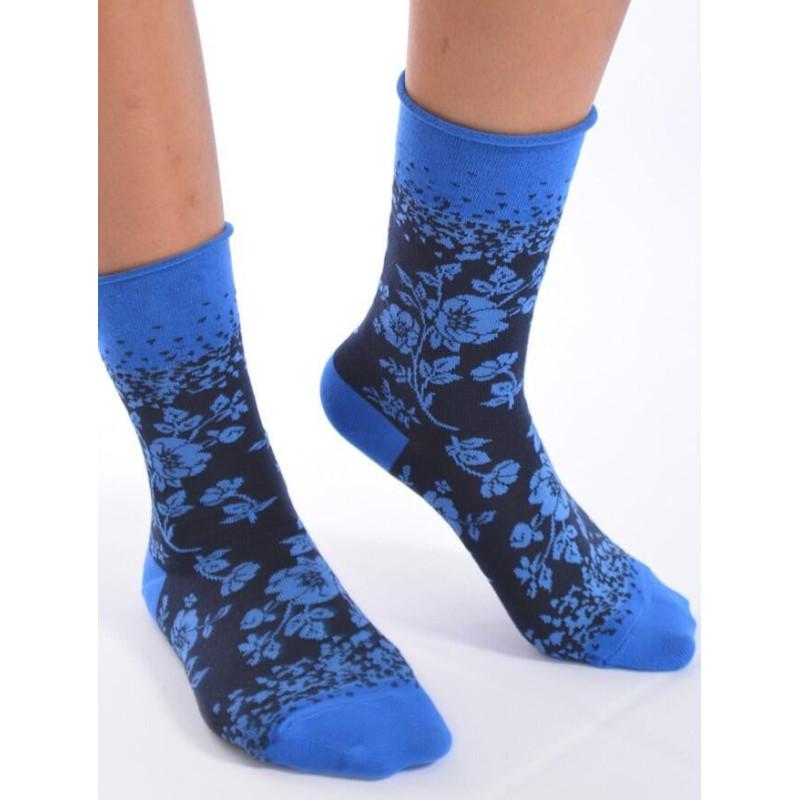 Chaussettes Bords roulés Fleurs