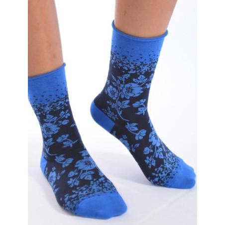 Chaussettes Bords roulés Fleurs