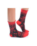 Chaussettes Bords roulés Fleurs