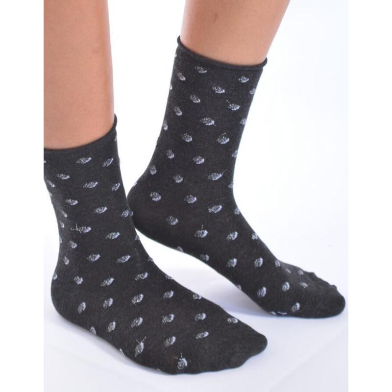 Cahussettes Bord roulé Voilà ecailles lurex