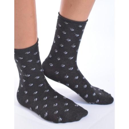 Cahussettes Bord roulé Voilà ecailles lurex