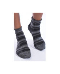 Chaussettes bords roulés lurex Prince de Galles
