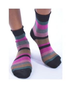 Chaussettes Bords roulés Rayures sympas Voilà