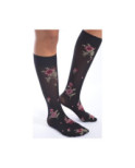 Mi bas lycra imprimé chic fleuri Voilà