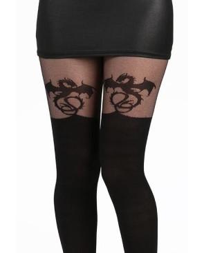 Collant Cuissarde Dragon Gothique Pamela Mann