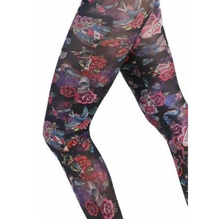 Collant Imprimé Skulls Sugar PAmela Mann