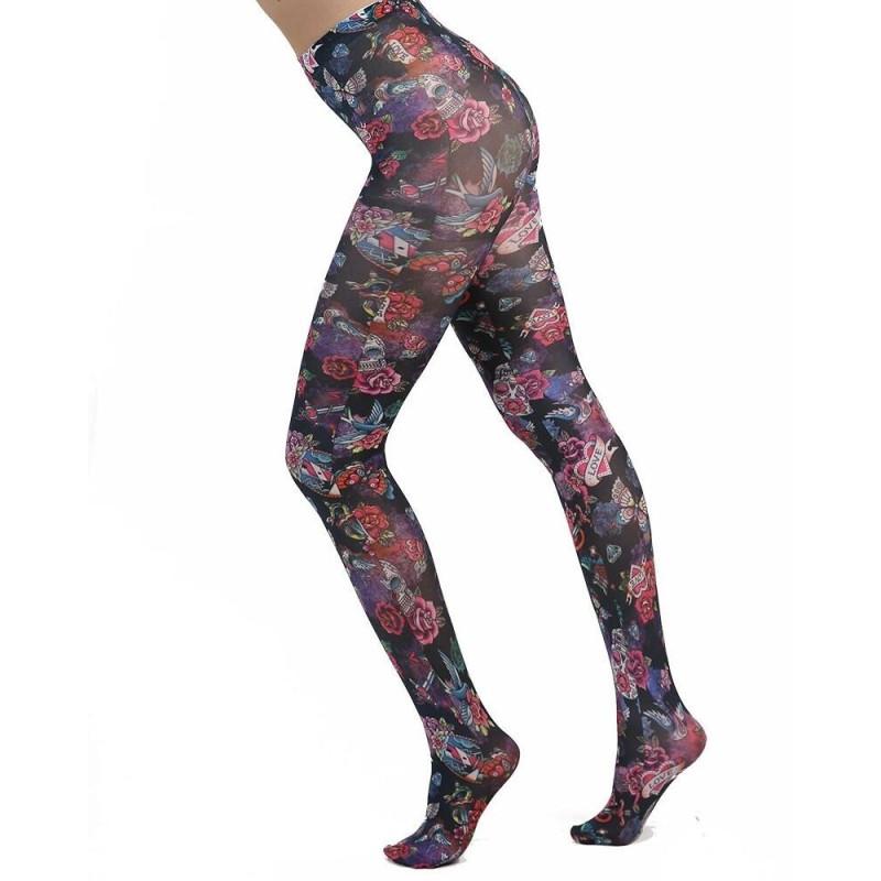 Chaussettes Bonne maison vigne Palmiers détail