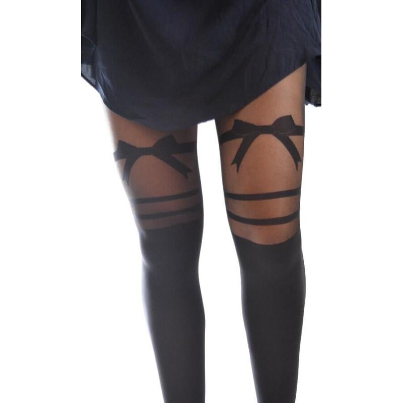 Collant opaque cuissarde Laçage élégant Voilà