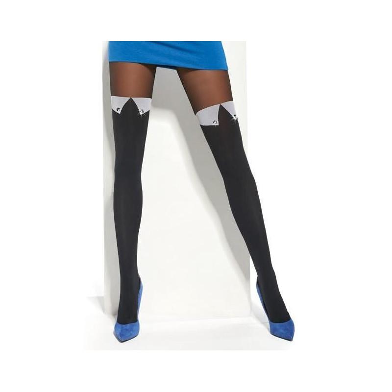Collant chic cuissarde Col Blanc Adrian