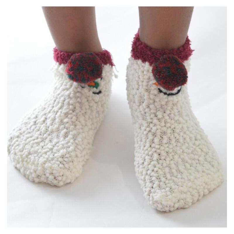 Chausson polaire Bonhomme de neige
