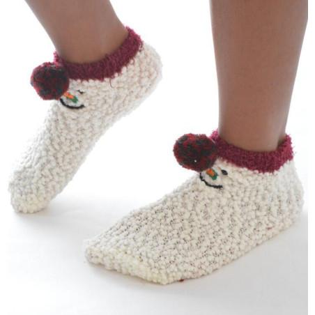 Chausson polaire Bonhomme de neige