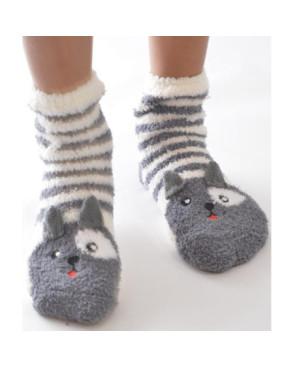 Chausson polaire chat de gouttière