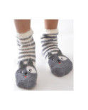 Chausson polaire chat de gouttière