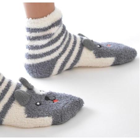 Chausson polaire chat de gouttière