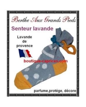Chaussette lavande Pois rayures