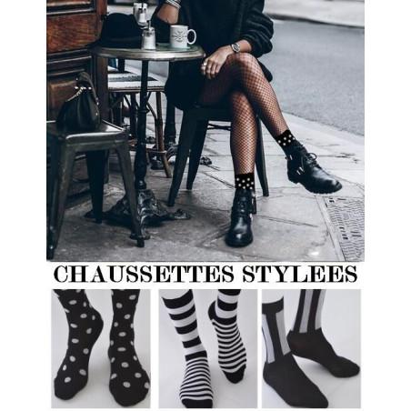 Chaussettes Stylées Noires et blanches