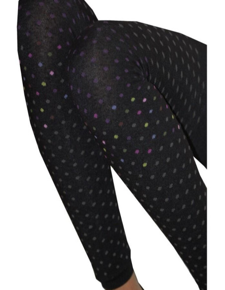 collant Achile plumetis Gris Multi coton détail