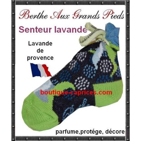Chaussette lavande flocons de pois
