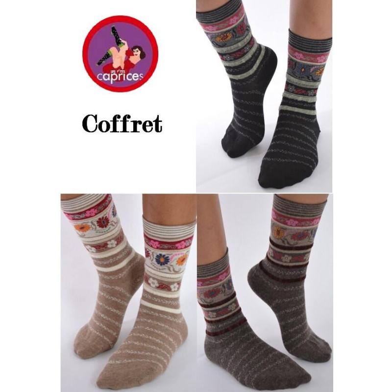 Coffret 3 Paires Chaussettes Angora Tendance