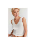 Top sans manche coton et dentelle JAnira