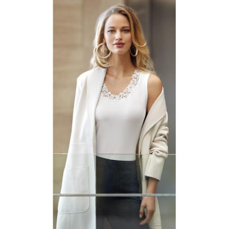Top Dentelle Et Modal Gardenia Janira