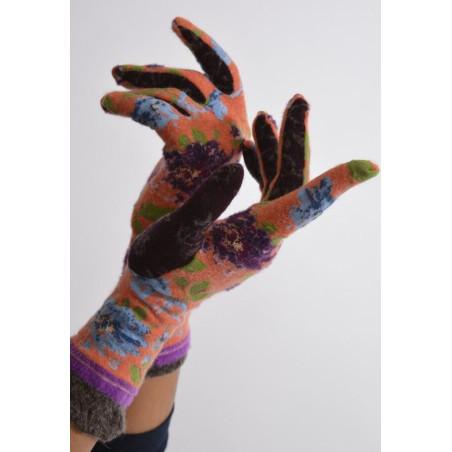 Gants Angora Ornager Fleuri Fil de jour