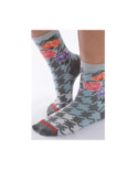 Chaussettes Fil de jour pied de Poule ciel
