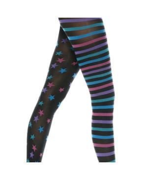 Collant asymétrique Rayures Etoiles