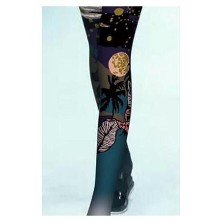 Collant imprimé Oasis de nuit