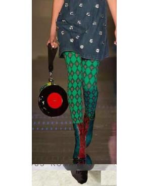 Collant red stars imprimé vert