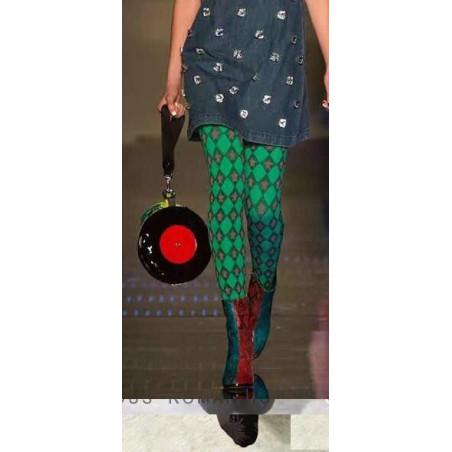 Collant red stars imprimé vert