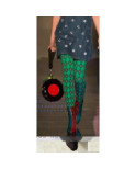 Collant red stars imprimé vert