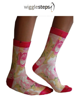 Chaussettes Wigglesteps Roses disco profil