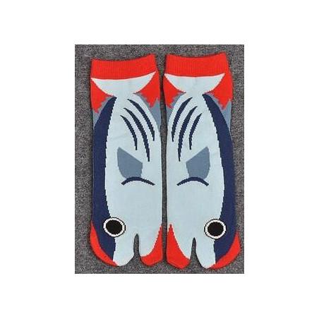 Chaussettes Tabi Poisson Gris
