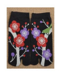 Chaussettes Tabis oiseaux vert