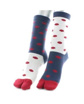 Chaussettes asymétrique à Pois Japonaise Berthe